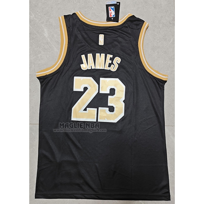 Maglia
 LeBron James NO 23 Los Angeles Lakers Select Series Or
 Nero
